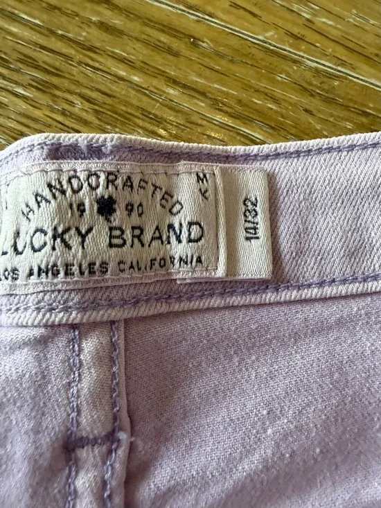 Lucky Brand The Cut Off Denim Shorts -Sz 14 -Lavender Purple - Picture 2 of 14